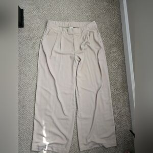 Beige Relaxed Fit Pants